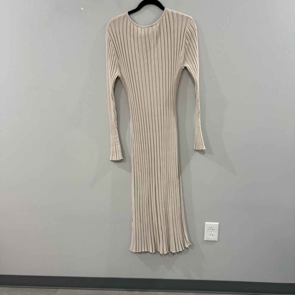 DISSH Dress Reign Maxi Ribbed Knit in Stone Cream - Picture 7 of 9